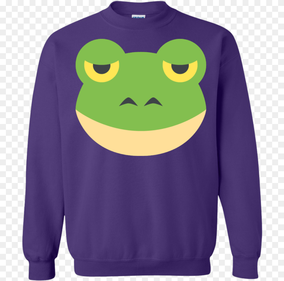 Frog Emoji Hoodie, Sweatshirt, Clothing, Knitwear, Long Sleeve Free Png