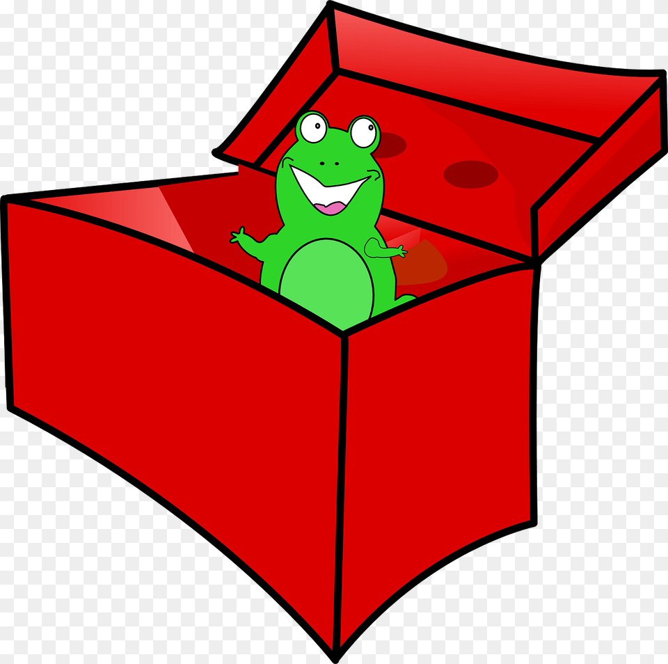 Frog In A Box Cartoon Png