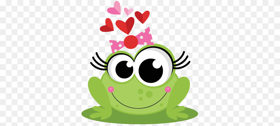 Frog In Love Scrapbook Cute Clipart, Amphibian, Animal, Wildlife, Green Free Png Download