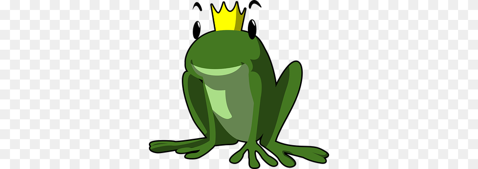 Frog King Amphibian, Animal, Wildlife, Green Png Image