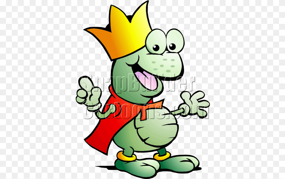 Frog King In Red Cape Illustration, Cartoon, Baby, Person Free Png Download
