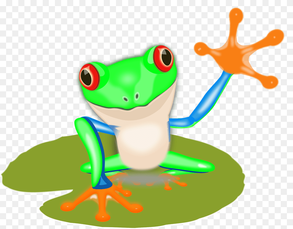 Frog On Leaf Clipart, Amphibian, Animal, Wildlife, Tree Frog Free Png Download
