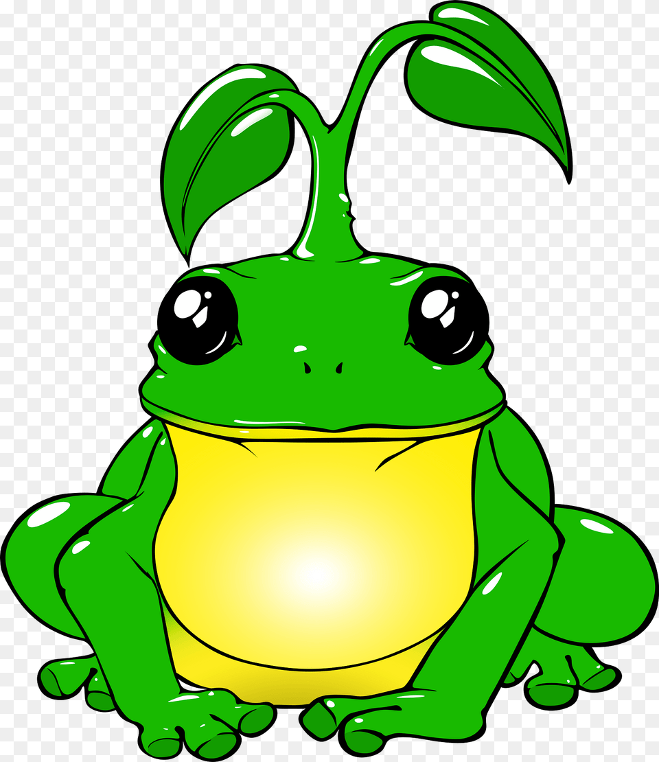 Frog Plant Clipart, Green, Amphibian, Animal, Wildlife Free Png