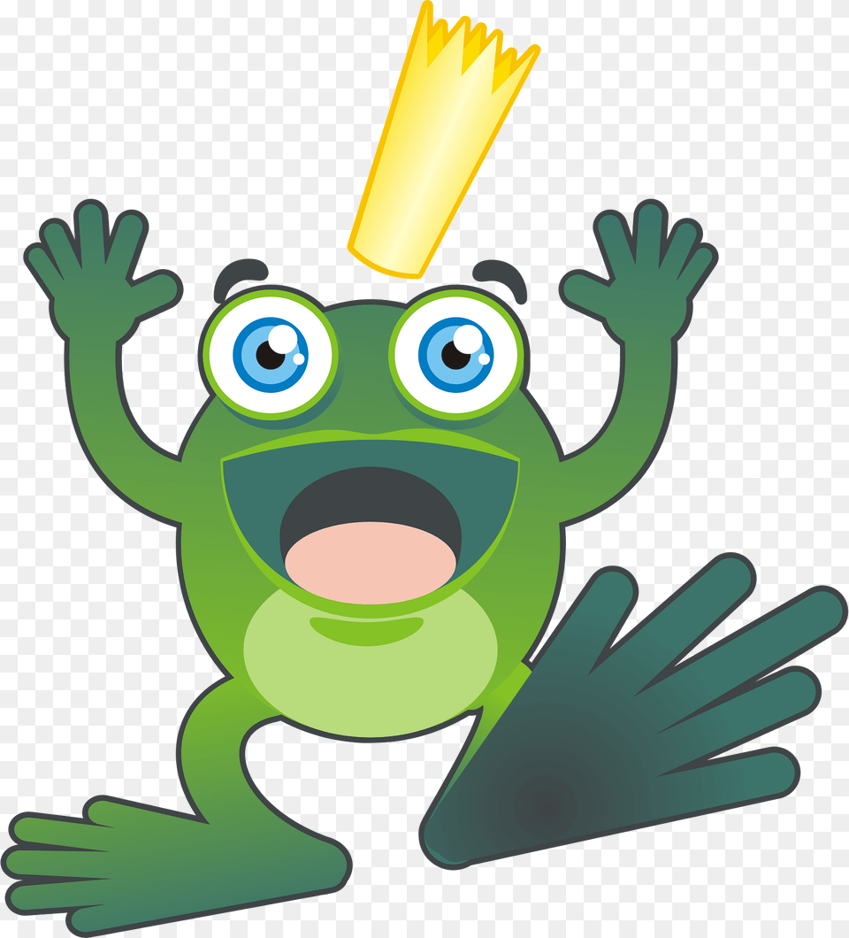 Frog Prince Clipart, Green, Animal, Wildlife, Amphibian Free Transparent Png