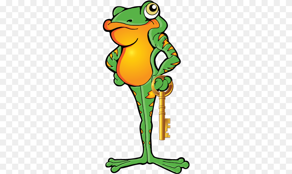 Frog S Safe Amp Key Cartoon, Amphibian, Animal, Wildlife, Person Png Image