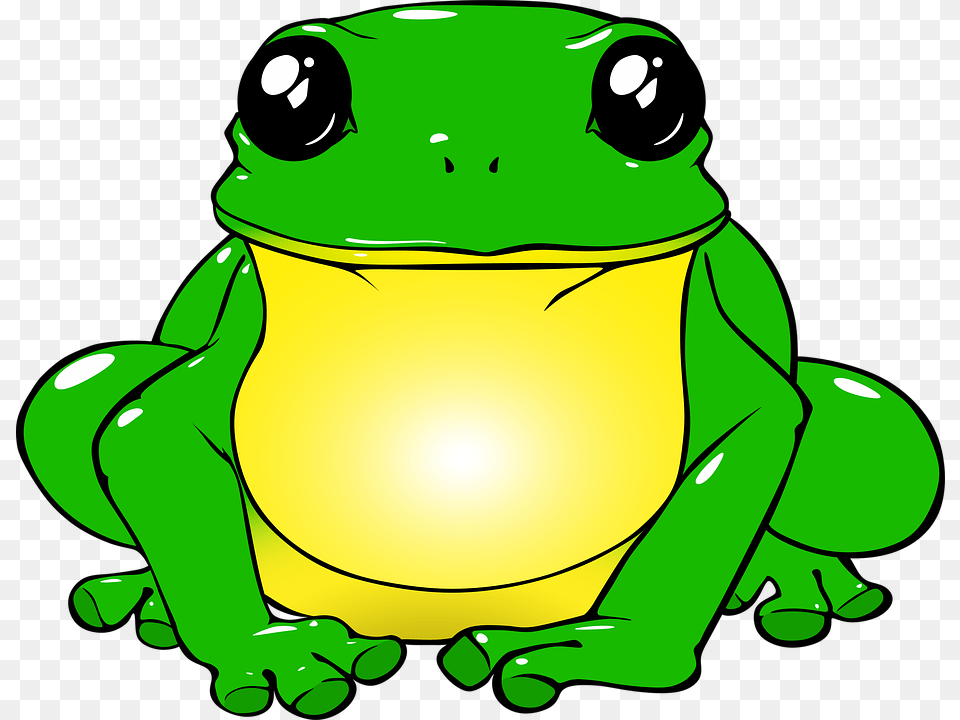 Frog Toad Green Drawing Animals Nature Water Frog With A Unicorn, Amphibian, Animal, Wildlife, Baby Png Image