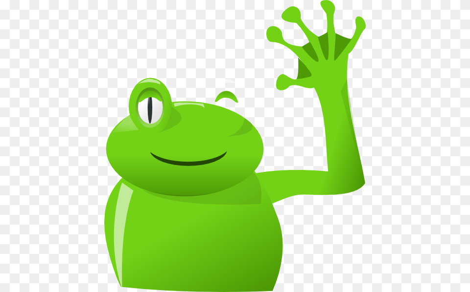 Frog Wave Left Clip Art, Amphibian, Animal, Green, Wildlife Free Transparent Png