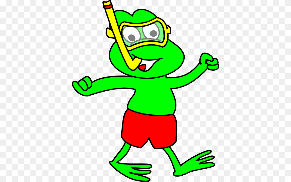 Frog Wearing Swimming Suit Clip Art For Web, Outdoors, Nature, Water Free Transparent Png