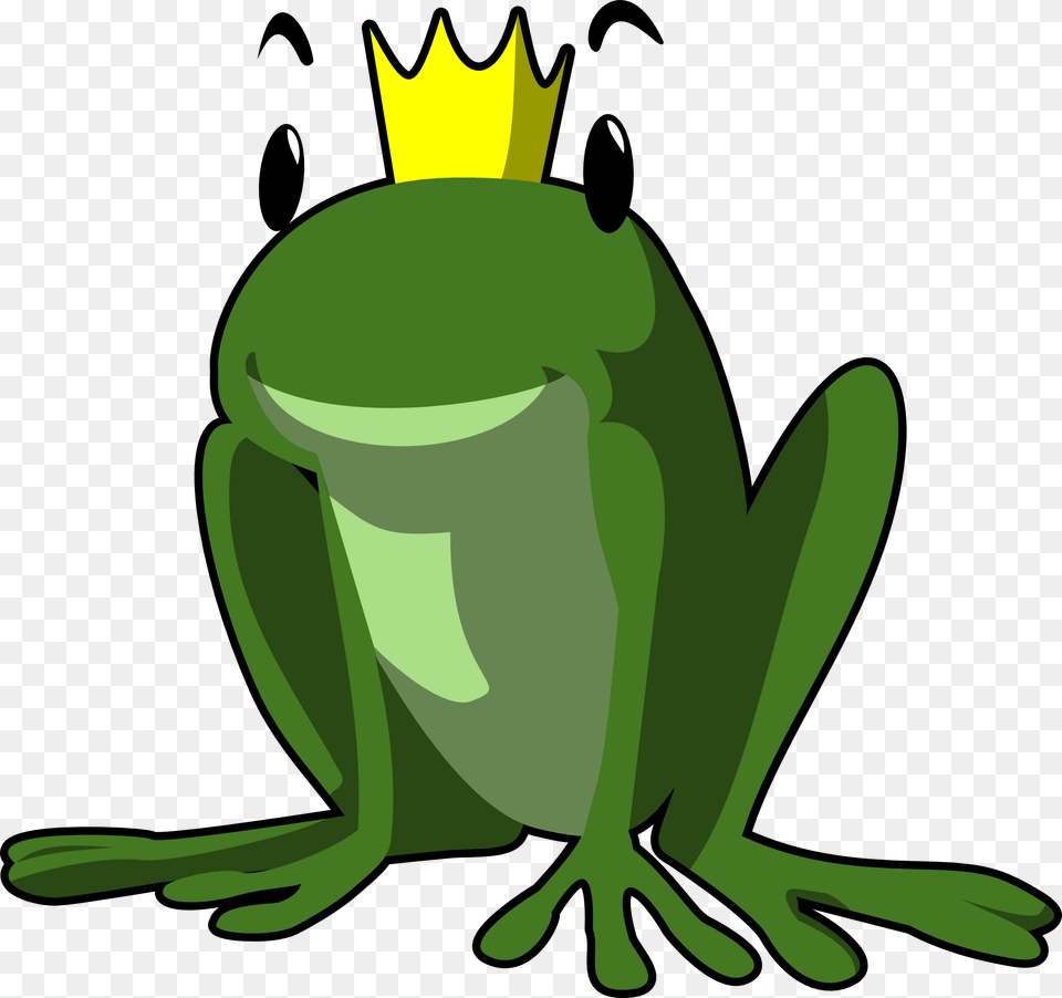 Frog With Crown Frogs 436 Pngmix, Amphibian, Animal, Wildlife, Green Free Png