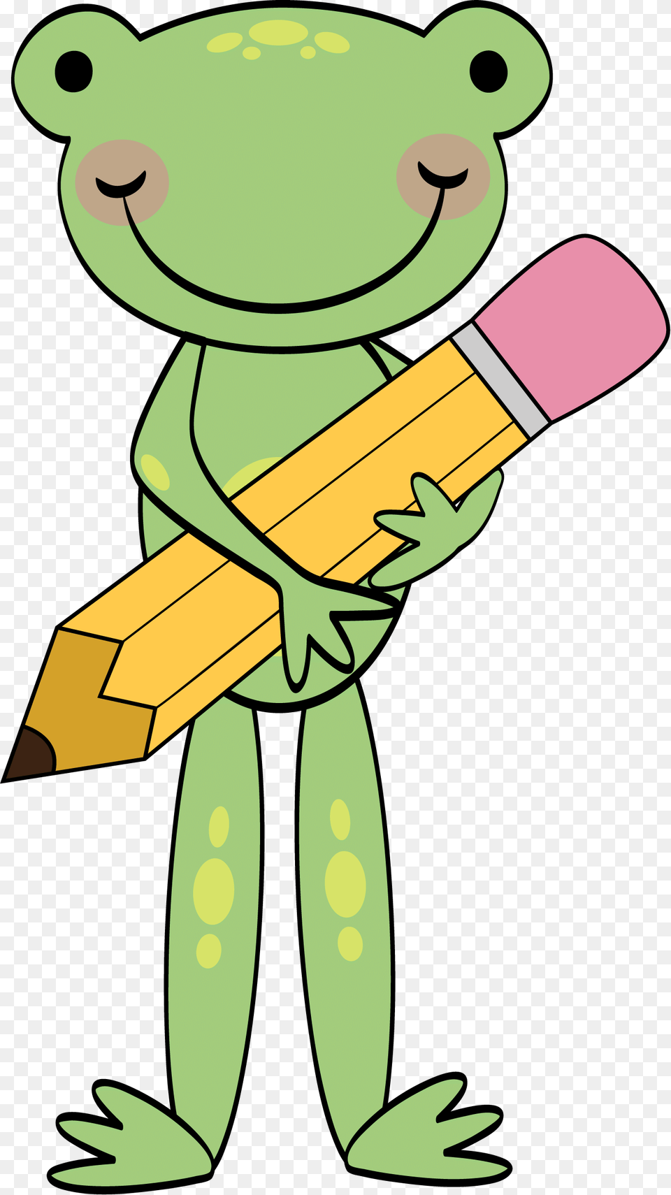 Frog With Pencil Clipart Free Png