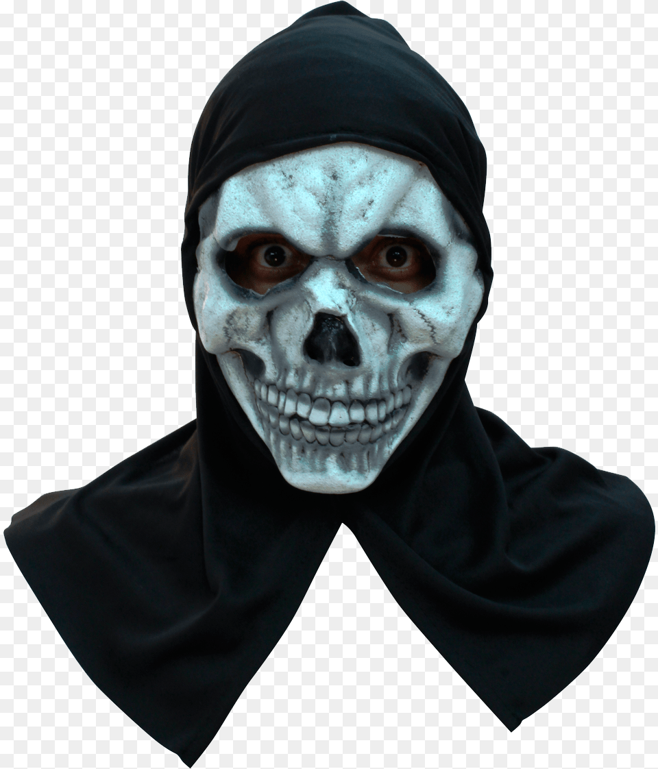 Froglord Maske Skull White With Hood Halloween Masker, Adult, Male, Man, Person Png Image
