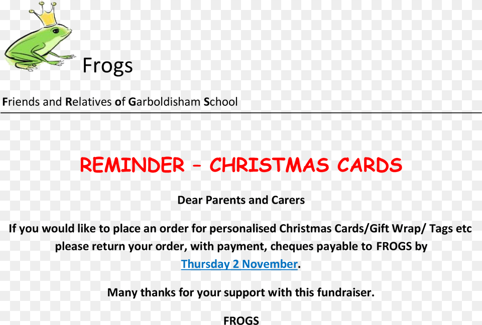 Frogs Christmas Cards Reminder Frog Prince Clip Art, Amphibian, Animal, Wildlife Free Png