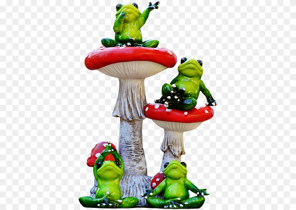 Frogs Funny Mushrooms Sit Group Cute Isolated Toad, Wildlife, Frog, Animal, Amphibian Png