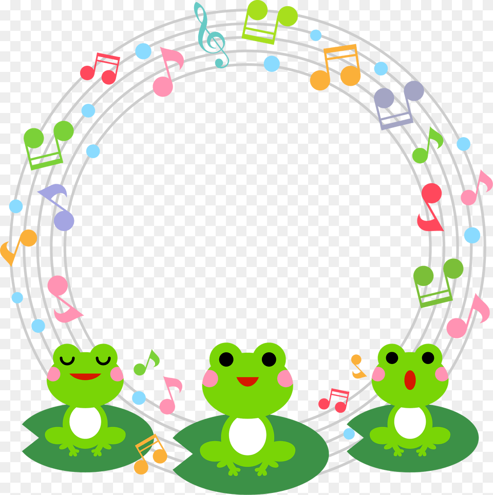 Frogs Music Singing Clipart, Green Free Png Download