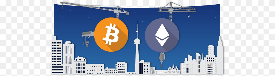 From Boom To Whimper Where Are The Bitcoin Merchants War Bitcoin And Ethereum, City, Construction, Construction Crane, Metropolis Free Png Download