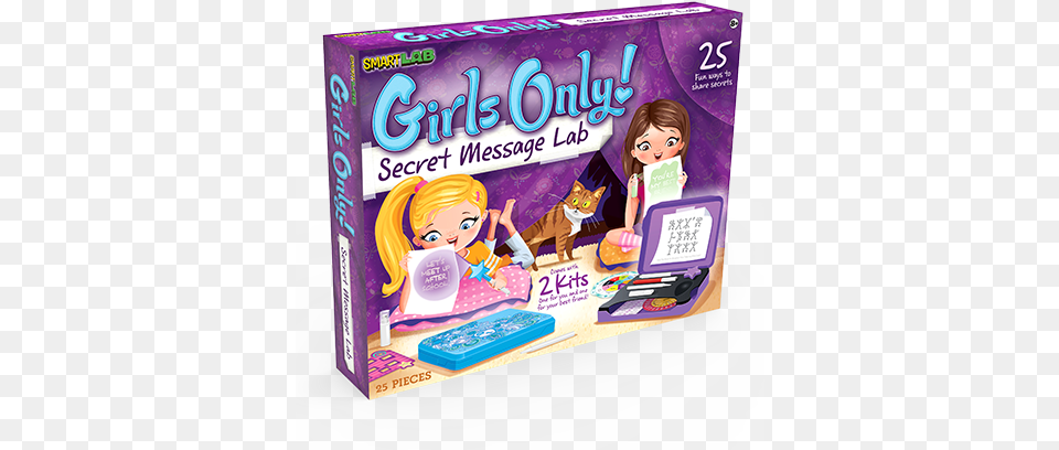 From The Manufacturer Smartlab Girls Only Secret Message Lab White, Book, Publication, Qr Code, Comics Free Png