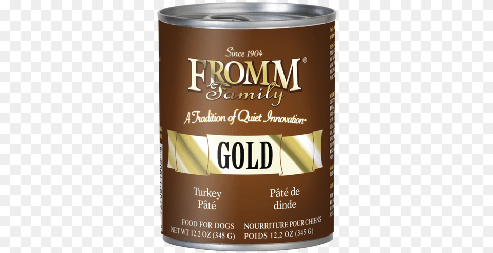 Fromm Gold K9 Turkey Pat Provides A Holistic Approach Fromm Family Gold Beef And Barley Pate, Tin, Aluminium, Can, Bottle Free Png Download