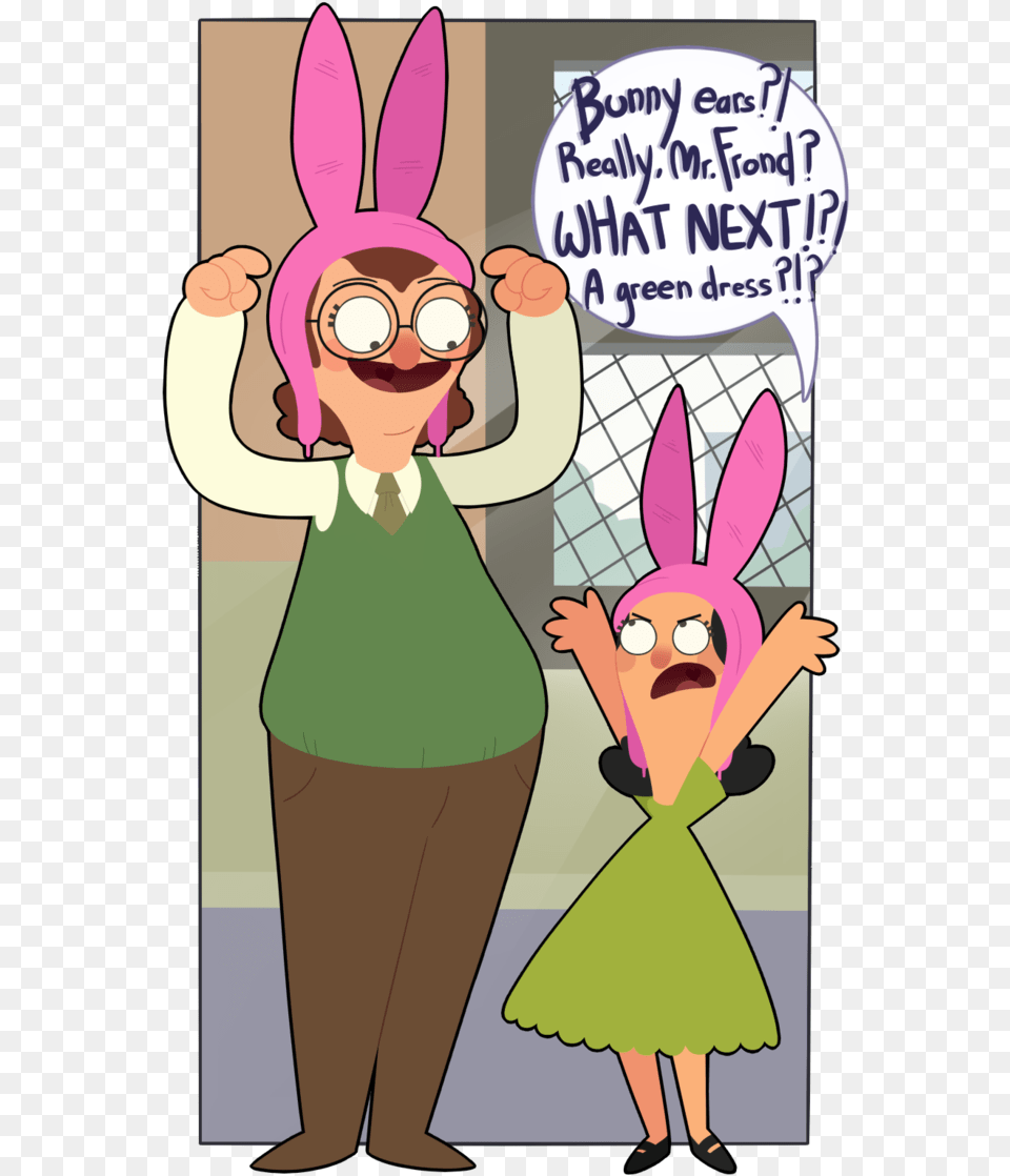 Frond And Louise By Krystalfleming Bobs Burgers Louise Louise Belcher Without Her Ears, Publication, Book, Comics, Person Png