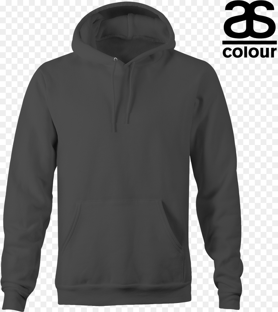 Front As Colour Black Hoodie, Clothing, Hood, Knitwear, Sweater Free Png Download
