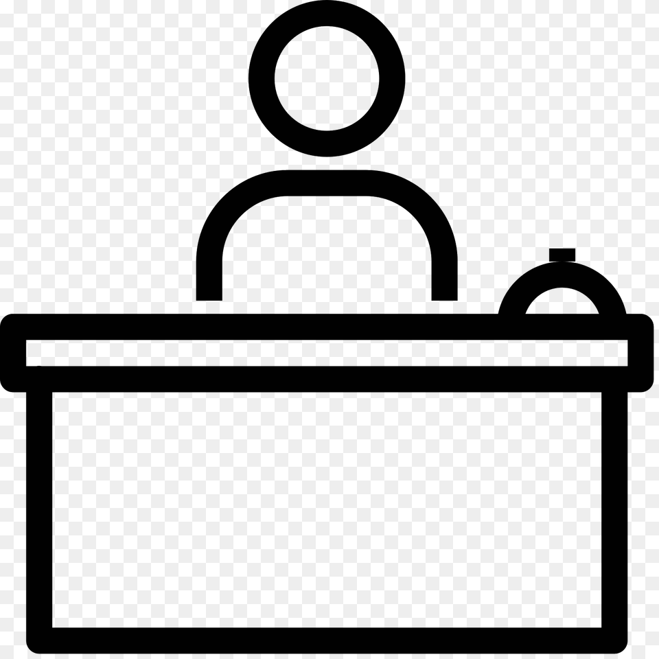 Front Desk Icon, Gray Free Transparent Png