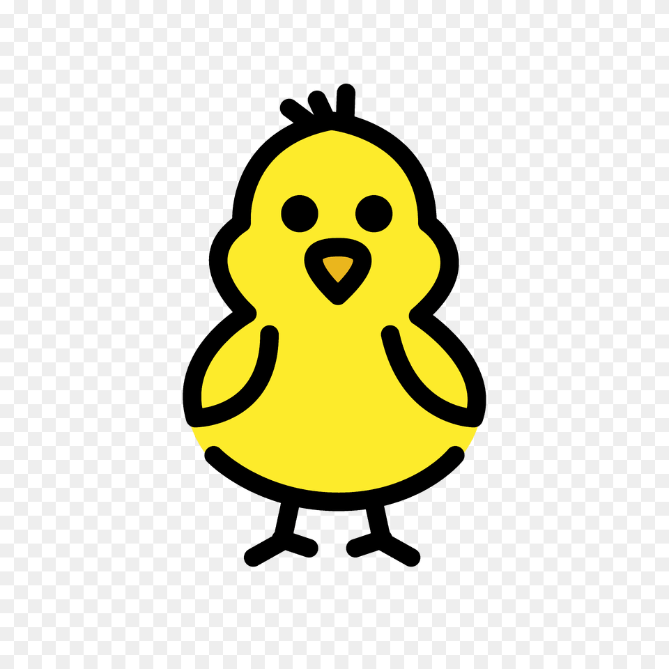 Front Facing Baby Chick Emoji Clipart, Animal, Bird, Beak Png Image