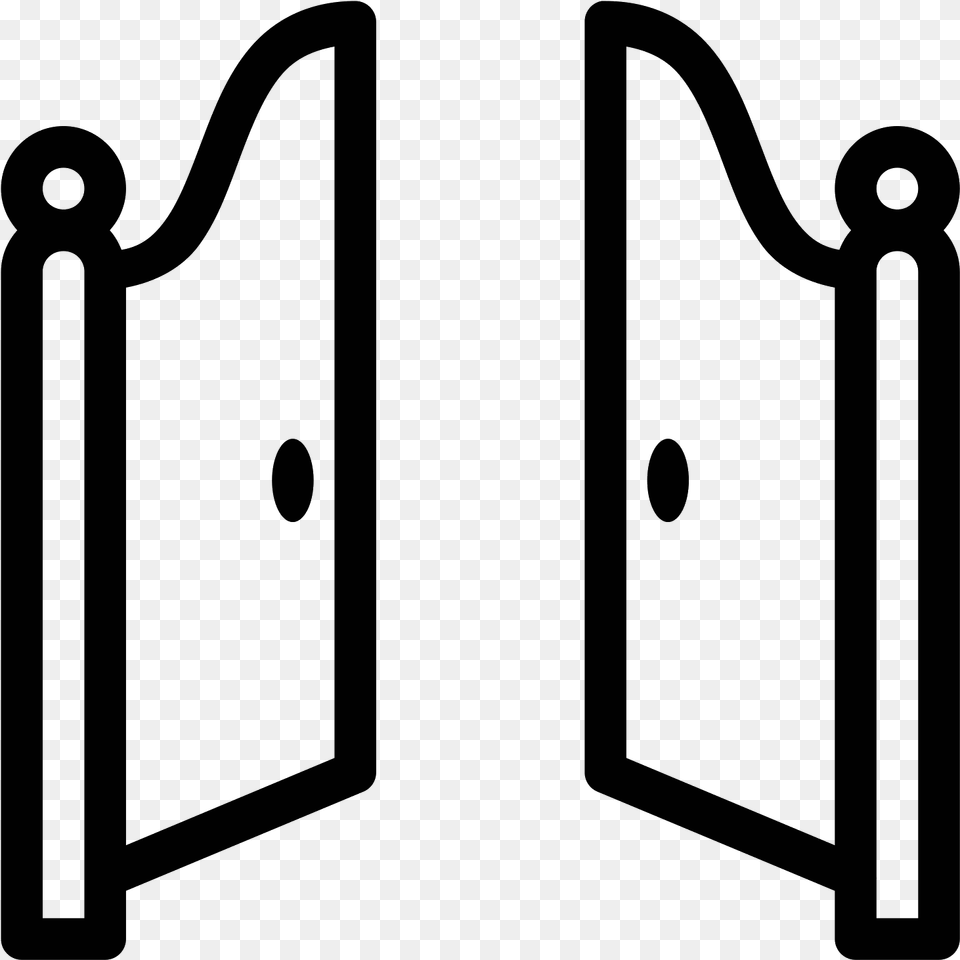 Front Gate Open Icon Gate Closed To Gate Open Icons, Gray Free Png Download