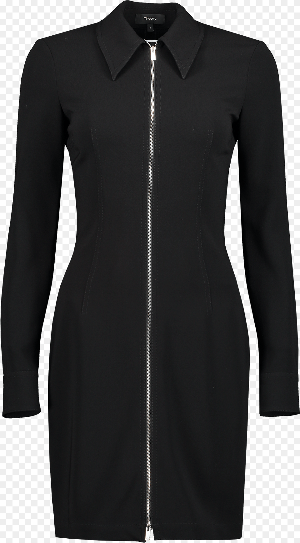 Front Of Theory Women S Zip Shirt Dress Hugo Boss Alpaca Coat, Clothing, Long Sleeve, Sleeve, Overcoat Png Image