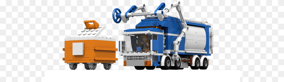 Front Loader Garbage Truck Lego Trash Truck, Bulldozer, Machine, Transportation, Vehicle Free Transparent Png
