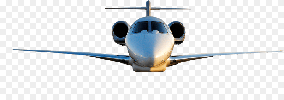 Front Of A White Private Jet With Transparent Background Business Jet, Aircraft, Airliner, Airplane, Flight Free Png Download