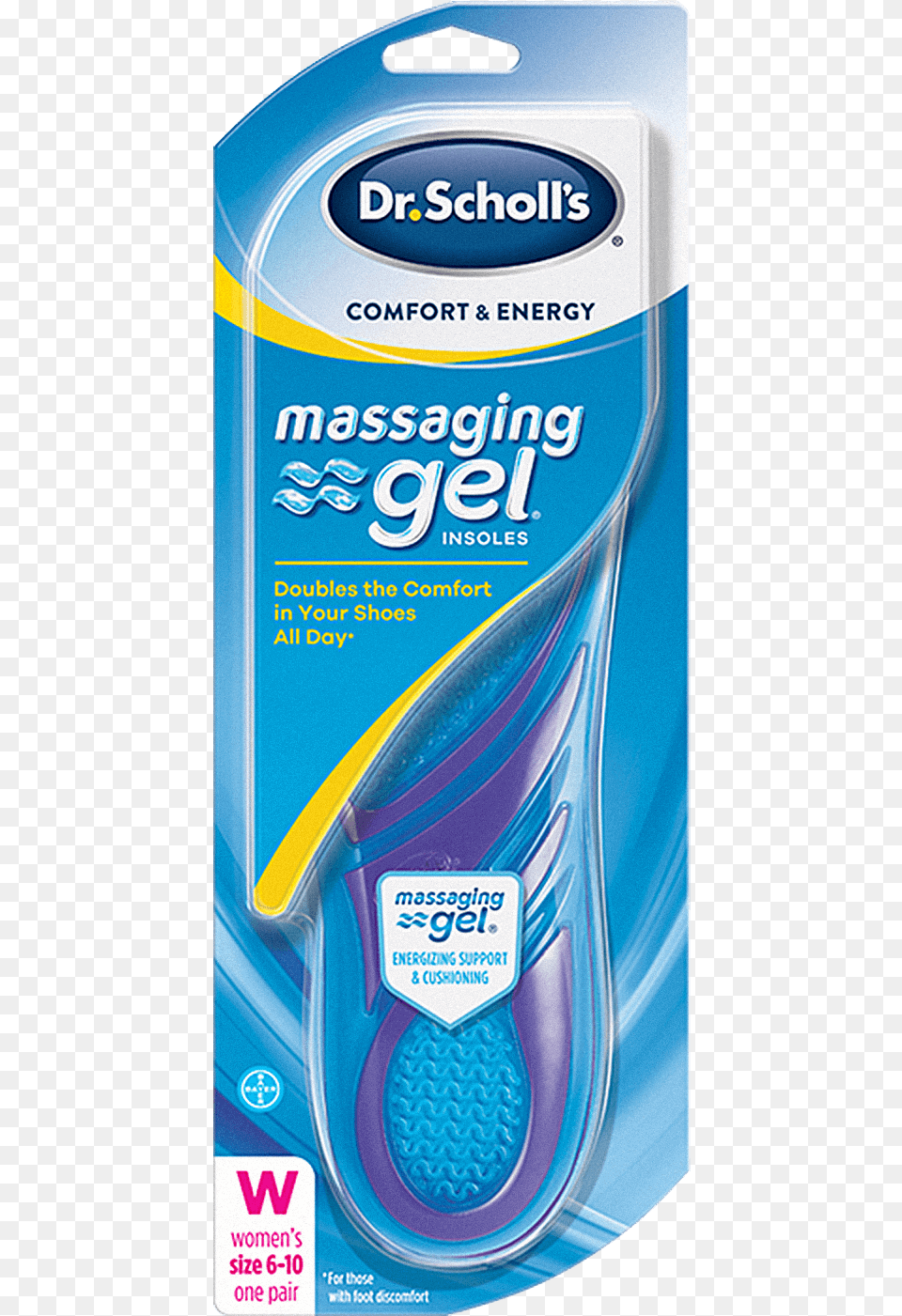 Front Of Dr Dr Scholls Comfort And Energy Massaging Gel Insoles, Brush, Device, Tool, Can Free Png Download