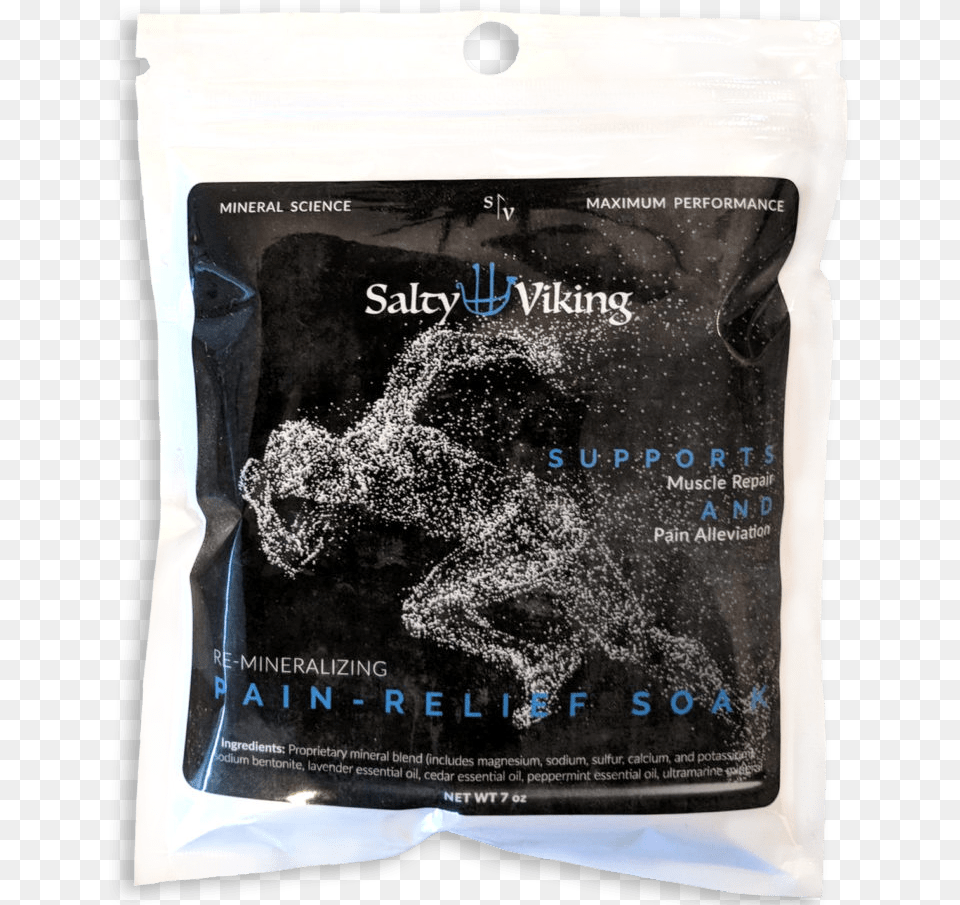 Front Of Package For Salty Viking Recovery Bath Soak Bath Salts, Powder, Bag, Face, Head Free Transparent Png