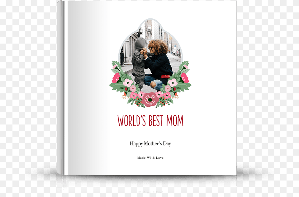 Front Photo Book Cover Designed For Mom And Mothers Modern Photobook Cover Design, Advertisement, Poster, Adult, Person Free Transparent Png