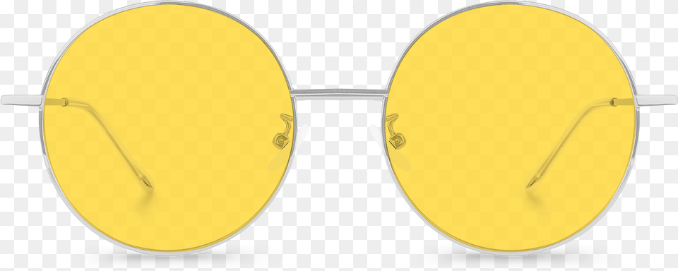 Front View Of Exciter Yellow Round Sunglasses Made Circle, Accessories, Glasses Free Transparent Png