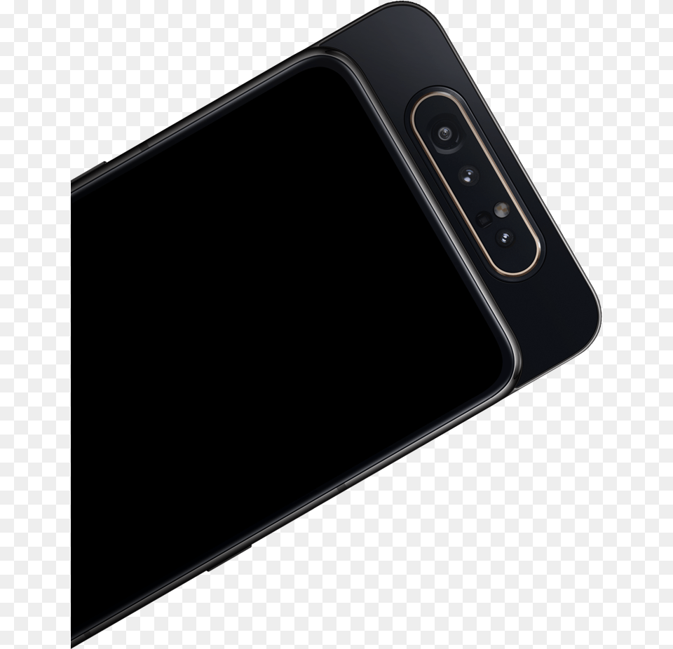 Front View Of Galaxy A80 Laid Flat A80 Black Colour, Electronics, Mobile Phone, Phone Free Png Download