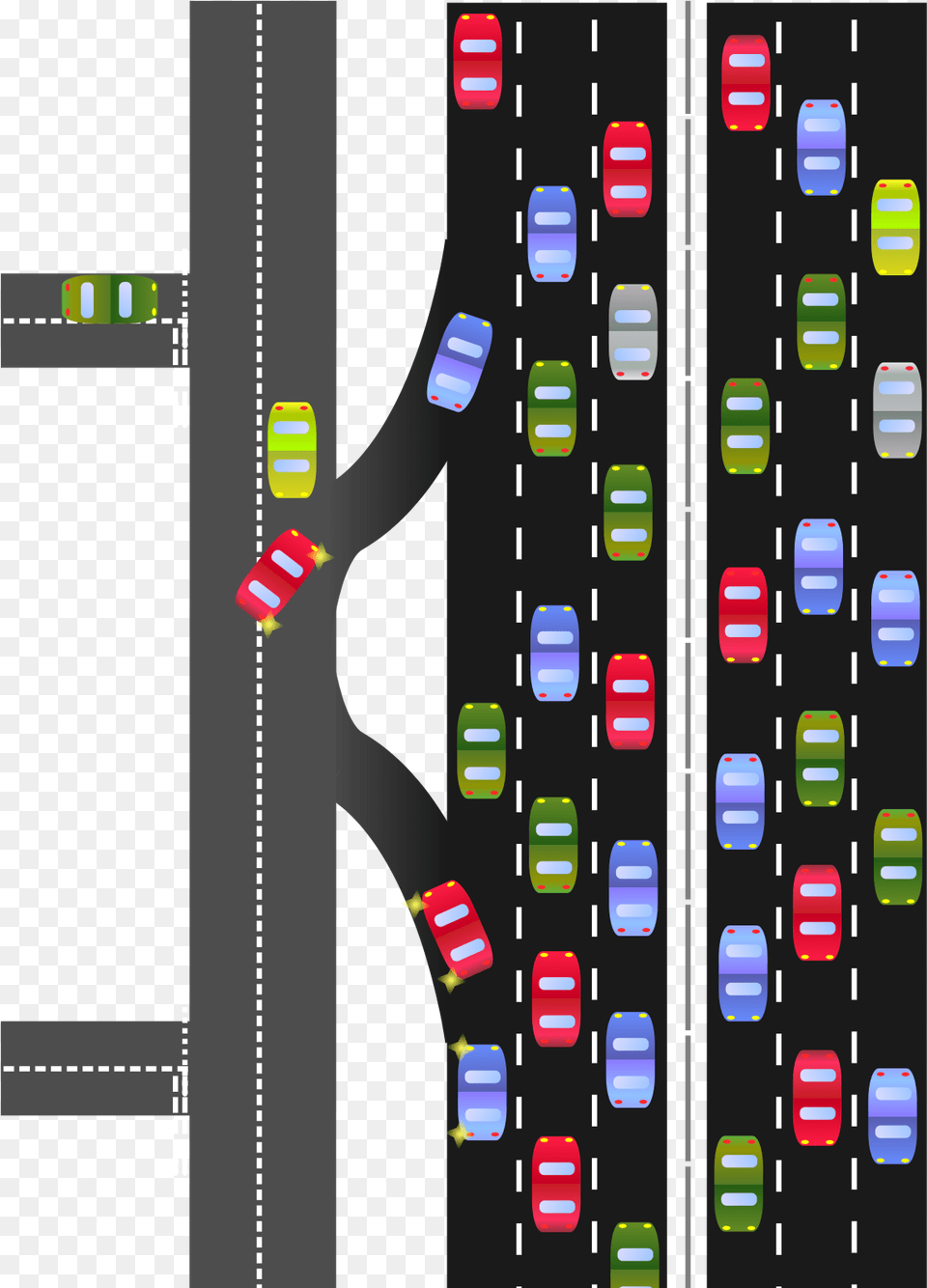 Frontage Road, Traffic Jam, Transportation, Vehicle Free Transparent Png