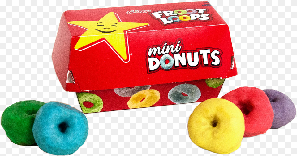 Frootloops Mini Dount Ftestickers Freetoedit Hardee39s Fruit Loop Donuts, Apple, Food, Plant, Produce Free Png
