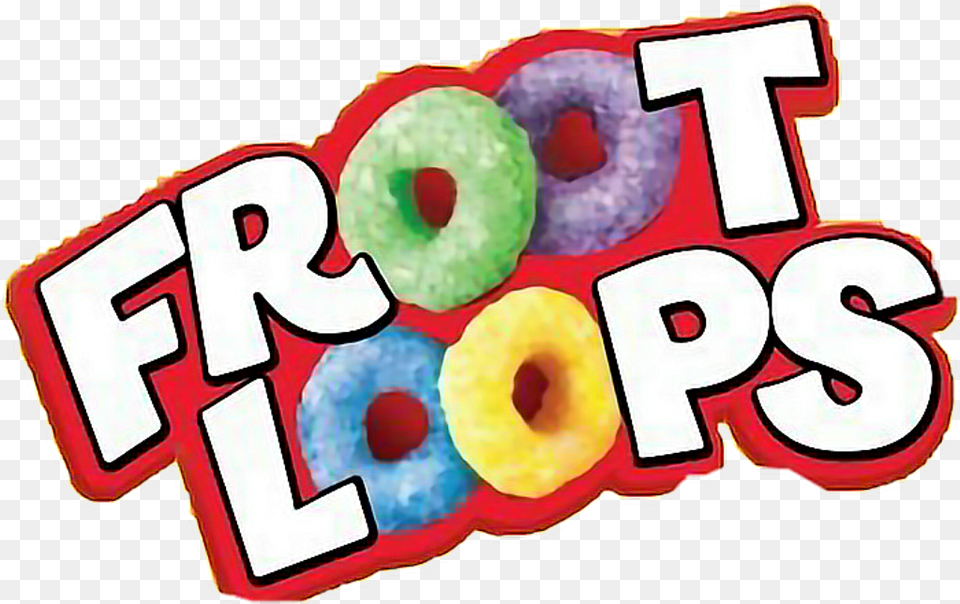 Frootloops Sticker Froot Loops, Food, Sweets, Donut, Text Png