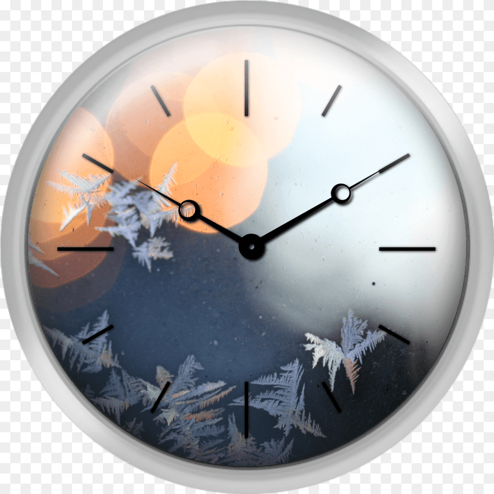 Frost And Twinkle Lights Transparent Sport Wall Clock, Analog Clock, Wall Clock Free Png Download