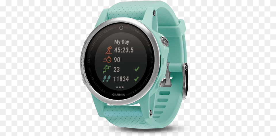 Frost Blue Tone Sapphire With Frost Blue Band Garmin Fenix 5s Blue, Wristwatch, Digital Watch, Electronics, Arm Free Transparent Png