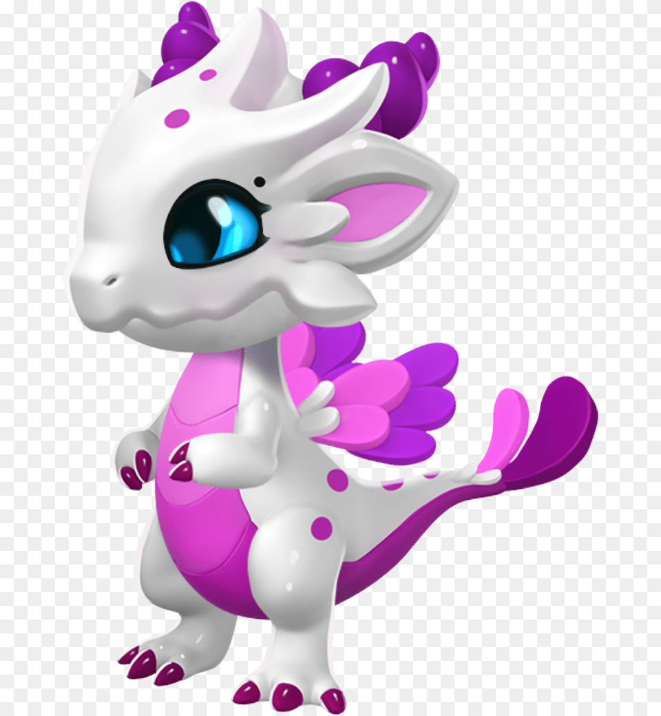 Frost Fairy Dragon Baby, Purple, Cartoon, Figurine Png Image