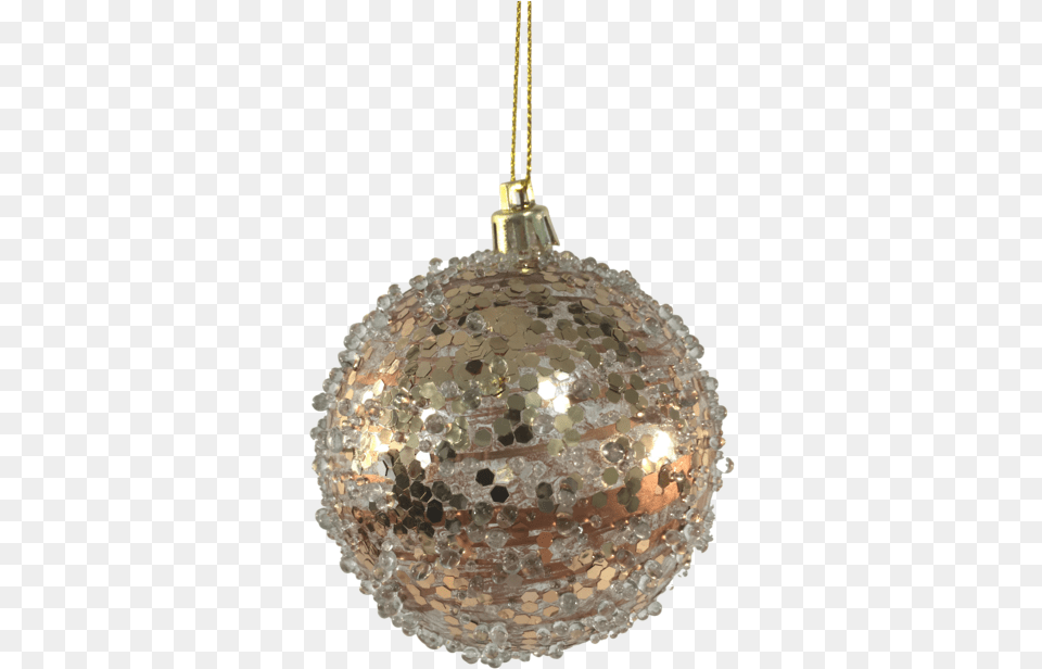 Frosted Copper Bauble Chandelier, Lamp, Accessories Png Image