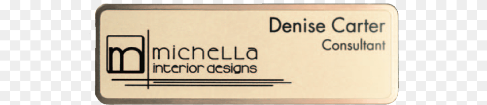 Frosted Gold Rectangular Name Tag 1 X 3 Horizontal, Text, Paper Png Image