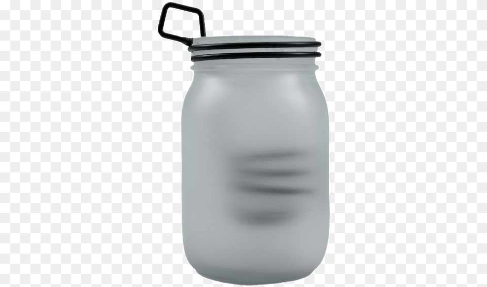 Frosted Mason Jar With Wire Stem Lid, Bottle, Shaker Free Png Download