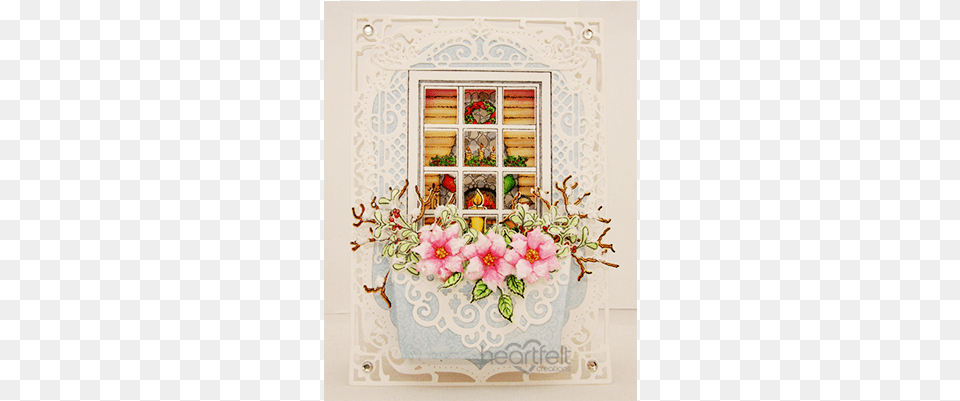 Frosted Window Box Made W Winters Eve Collection From Christmas Blessings Christmas Cards, Art, Pattern, Floral Design, Graphics Png