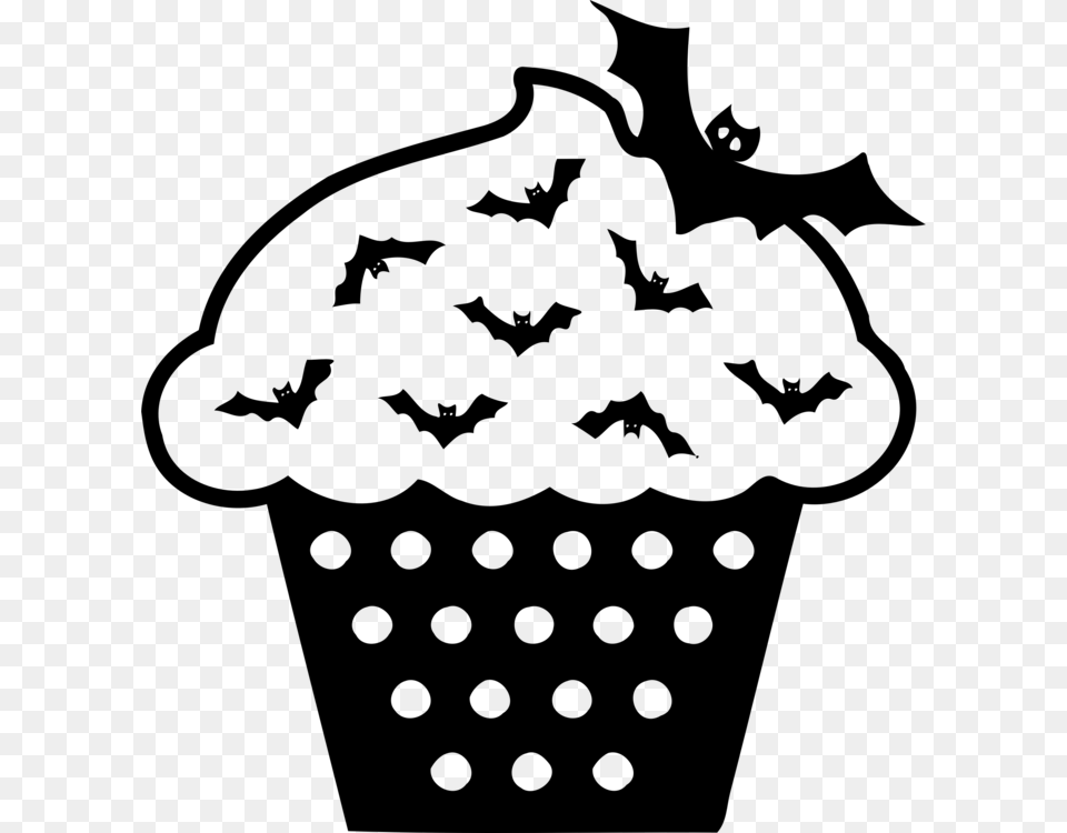 Frosting Clipart Cack Cupcake Black Clipart, Gray Free Transparent Png