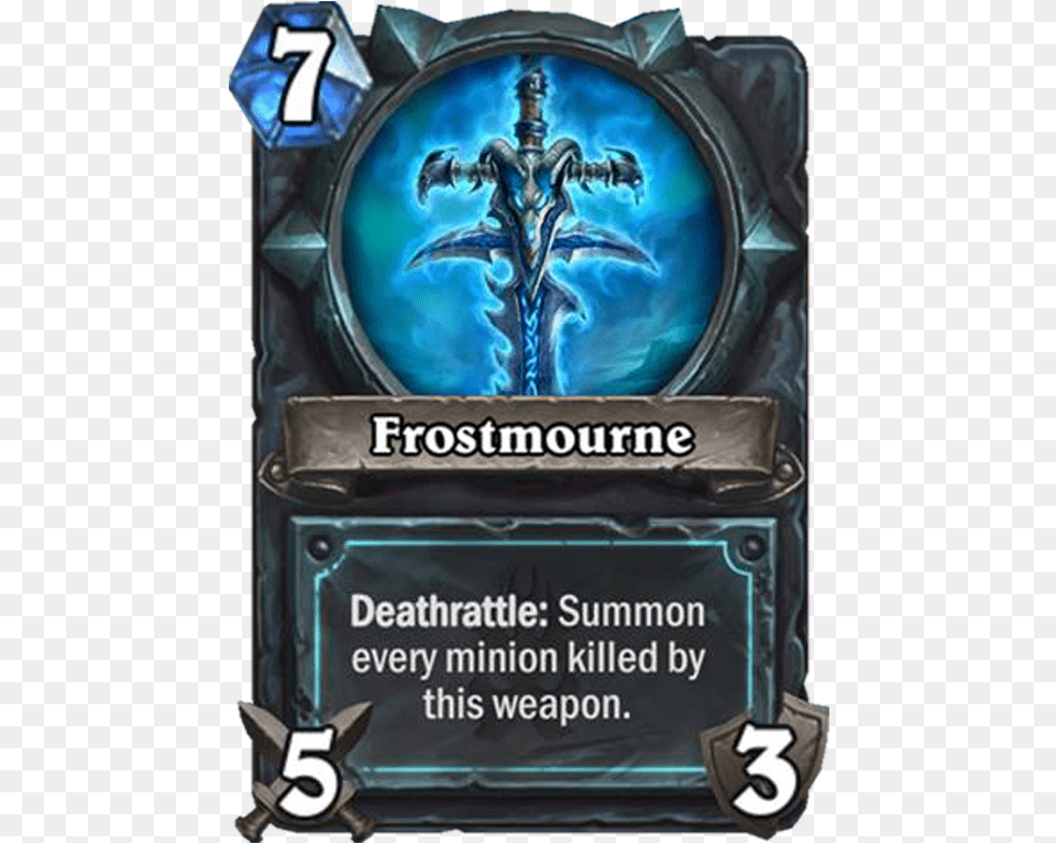 Frostmourne Card Frostmourne Hearthstone, Cross, Symbol, Sword, Weapon Free Transparent Png