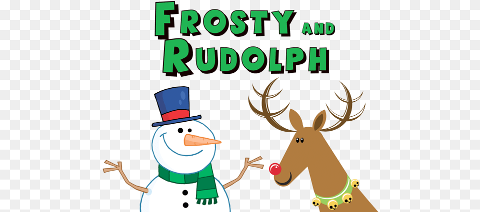 Frosty Amp Rudolph Snowma Pic Round Car Magnet, Nature, Outdoors, Winter, Snow Free Png Download