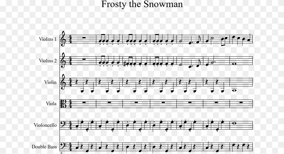 Frosty The Snowman Sheet Music 1 Of 4 Pages Noritake Garden, Gray Png