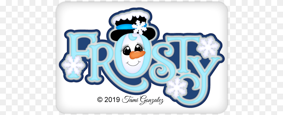 Frosty Title Cartoon, Nature, Outdoors, Winter, Snow Png Image