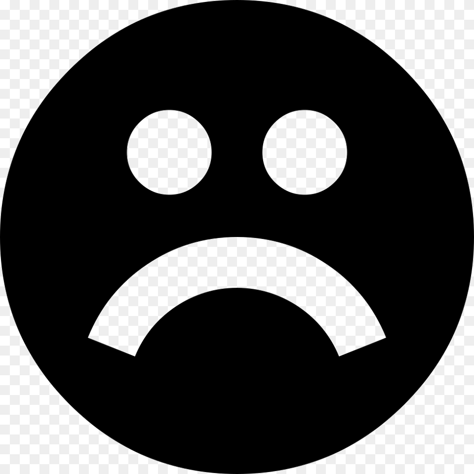 Frown Black Poker Face Emoji, Disk Free Transparent Png